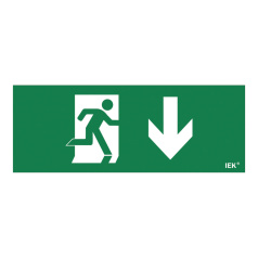 Самоклеящаяся этикетка IEK 240х90 мм, Фигура/стрелка вниз [LPC10-1-24-09-FNIZ]