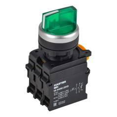 Переключатель с подсветкой на 3 положения IEK MASTER 2NO, зеленая [MI-SW60-20XD-4-14-3-K06]