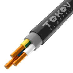 Кабель силовой медный ППГнг(А)-HF TOKOV ELECTRIC, 3х1.5 мм², ОК (N PE), 660 В, бухта 100 м [ТХМ00409105]