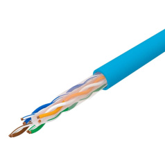 Кабель витая пара U/UTP Rexant, cat 6, 23AWG, внутренний, синий, 305 м [01-0047]