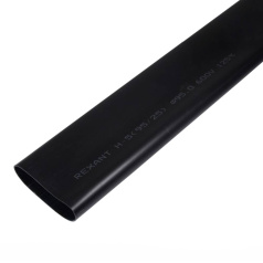 Среднестенные термоусаживаемая трубка клеевая Rexant 95.0/29.0 мм, черная, нарезка по 1 м [26-0095]