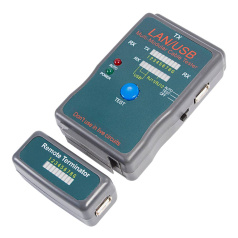 Тестер кабеля универсальный RJ-45 + USB 251454 Rexant [12-1011]