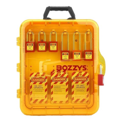 Станция для хранения портативная, на 6 замков, 3 кармана для бирок, 480 х 338 х 98 мм, желтый [gwrX23C]