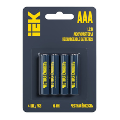 Аккумулятор Ni-MH AAA IEK GREEN, 1100мАч, 4 шт [AAK-NIMH-03-1100-L04]