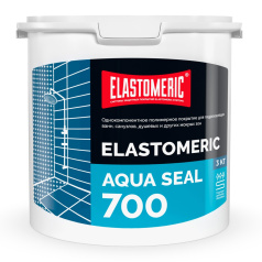 Гидроизоляция для ванной, пола, балконов, под плитку Elastomeric Aqua Seal 700, голубая, 3 кг