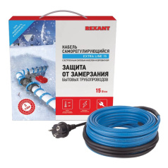 Кабель греющий на трубу саморегулирующийся Rexant 15MSR-PB, 30 Вт, 2 м [51-0616]
