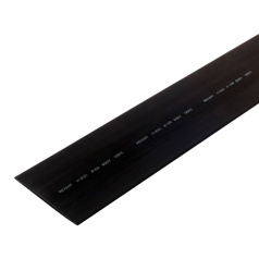 Термоусаживаемая трубка Rexant 120.0/60.0 мм, черная, усадка 2:1, с подавлением горения, нарезка по 1 м [25-0120]