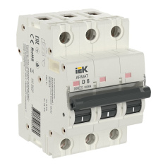Автоматический выключатель IEK ARMAT M06N 3P D 6А [AR-M06N-3-D006]