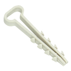 Дюбель-хомут нейлоновый прямоугольный PROconnect 5-10 мм, белый (100 шт) [07-4611]