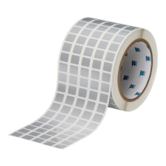 Этикетки Brady THT-12-435-10 полиэстер, 12.7 х 11.1 мм, серебристые глянцевые, 10000 шт [brd30229]