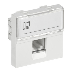 Розетка компьютерная IEK РКИ-20-00-П RJ-45 UTP кат. 5e (на 2 модуля) ПРАЙМЕР белая [CKK-40D-RI2-K01]