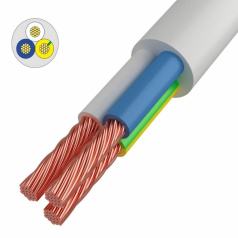 Провод соединительный ПВС Rexant 3x1.5 мм², белый [01-8046-4]