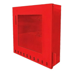 Бокс настенный групповой, сталь и оргстекло, красный [gwrBOX5]