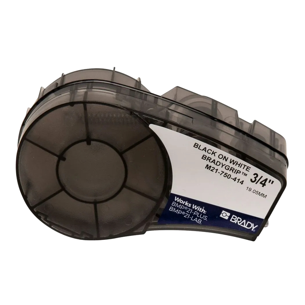 Картридж Brady M21-750-414 полиэстер, 19.05 мм х 3.05 м, черный на белом [brd151516]