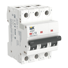 Автоматический выключатель IEK ARMAT M06N-DC 3P L 13А [AR-M06N-3-L013DC]