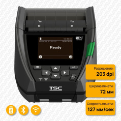 Портативный принтер TSC Alpha-30L, 203 dpi, WiFi, Bluetooth [A30L-A001-1002]