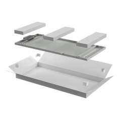 Панель задняя 600мм шкафа 28U серая ITK LINEA N [LN35-28U6X-ZM]