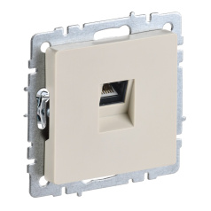 Розетка компьютерная RJ45 IEK BRITE кат. 6 РК11-БрКр бежевый [BR-K10-2-K10]