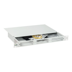 Оптический кросс укомплектованный ITK 1U 12 LC Duplex (OS2) черный [IND-FOBX24-1U-12LCUD09]