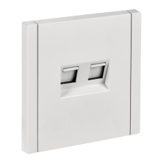 Розетка двойная RJ11+RJ45 IEK FORTE&PIANO кат. 5E FP235 белый [FP-KT20-O-1-K01]