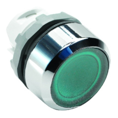 Кнопка ABB MP2-21G с фиксацей с индикацией зеленая [1SFA611101R2102]