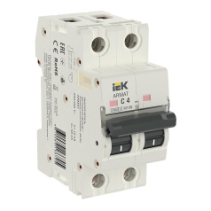 Автоматический выключатель IEK ARMAT M10N 2P C 4А [AR-M10N-2-C004]