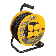 Удлинитель на катушке УК40 IEK INDUSTRIAL plus, 2P+PE 3х1.5 мм², 40 м [WKP15-16-04-40-44]