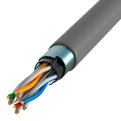 Кабель витая пара ITK F/UTP, категория 5E, 4x2х24AWG, PVC, серый[LC1-C5E04-311]