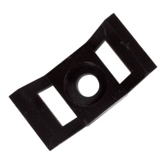 Площадка для крепления стяжки Rexant ПС-2 с монтажным отверстием, 29x15 мм, черная (100 шт) [07-2105]