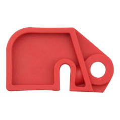 Блокиратор тумблеров автоматических выключателей, нейлон, толщина тумблера до 8 мм, красный [gwrD10-1]