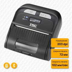 Портативный принтер TSC TDM-30, 203 dpi, MFi Bluetooth 5.0 [99-083A502-0012]