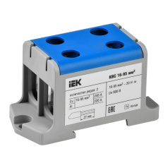 Клемма силовая вводная IEK КВС 16-95 мм², 2-рядная, синяя [YZN13-095-K07]