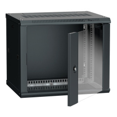 Шкаф настенный ITK LINEA W 6U 600x450 мм, чёрный [LWR5-06U64-GF]