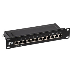 Патч-панель ITK 1U категория 5E STP, 12 портов 10" Dual IDC [PP12-1UC5ES-D05-10]