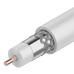 Кабель коаксиальный RG-11U Rexant, 75 Ом, белый, бухта 305 м [01-3001]