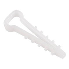 Дюбель-хомут нейлоновый прямоугольный Rexant 6-12 мм, белый (100 шт) [07-4612]