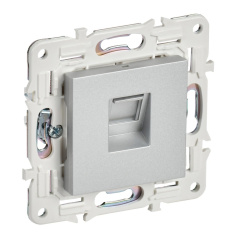 Розетка компьютерная RJ45 IEK SKANDY кат. 6 SK-K02S серебряный [SK-K10-2-K23]