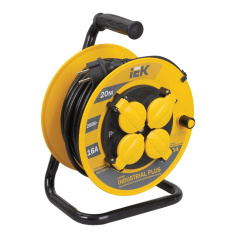 Удлинитель на катушке УК20 IEK INDUSTRIAL plus, 2P+PE 3х1.5 мм², 20 м [WKP15-16-04-20-44]
