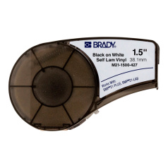 Картридж Brady M21-1500-427 винил, 38.10 мм х 4.3 м, черный на белом [brd110930]