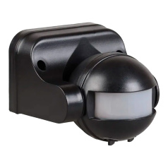 Датчик движения IEK ДД 009, 1100 Вт, 180°, 12 м, черный, IP44 [LDD10-009-1100-002]