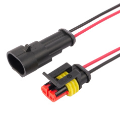 Разъем герметичный автомобильный КВТ РГА-2П с проводом [89507]