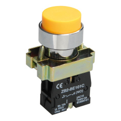 Кнопка управления IEK LAY5-BL51 без подсветки, желтая 1NO [BBT71-BL-K05]