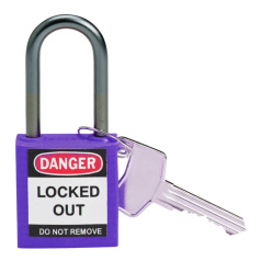 Замки нейлоновые компактные Brady, алюминиевые дужки, 38 мм, Ø 4.7 мм, фиолетовые, 6 шт [gws814131]