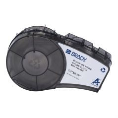 Картридж Brady M21-136-499 нейлоновая ткань, 38.10 х 19.05 мм, черный на белом [brd152093]