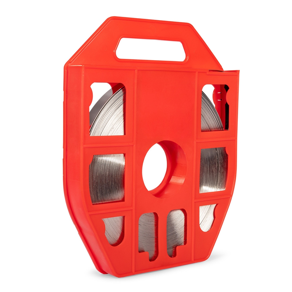 Лента бандажная стальная Fortisflex ЛКС (201)-2007 в кассете, 25 м [101755]