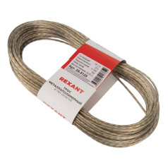 Трос стальной в ПВХ оплетке Rexant Ø 2.5 мм, прозрачный, моток 20 м [09-5125]