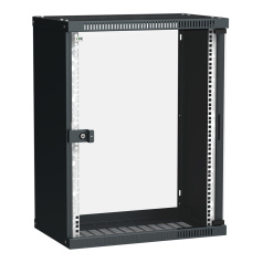 Шкаф настенный ITK LINEA WE 15U 550x350 мм, чёрный [LWE5-15U53-GF]