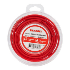 Термоусаживаемая трубка Rexant 3.0/1.5 мм, красная, ролик 2.44 м [29-0004]