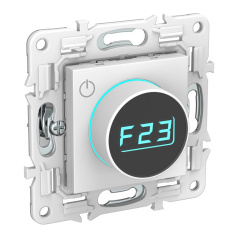 Термостат электронный SK-T01W IEK «SKANDY» с индикатором, арктический белый [SK-RT11-K01]