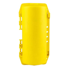 Блокиратор штепсельных разъемов большой, полипропилен, размер штепселя до 261х114 мм, 315х161х137 мм, желтый [gwrD34]